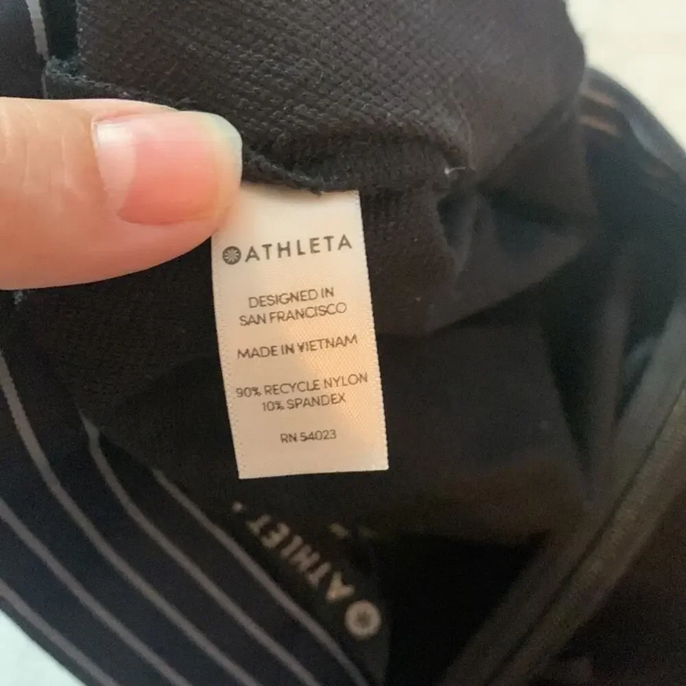 Athelta womens 14 L XL black casual pants wander slim business ankle